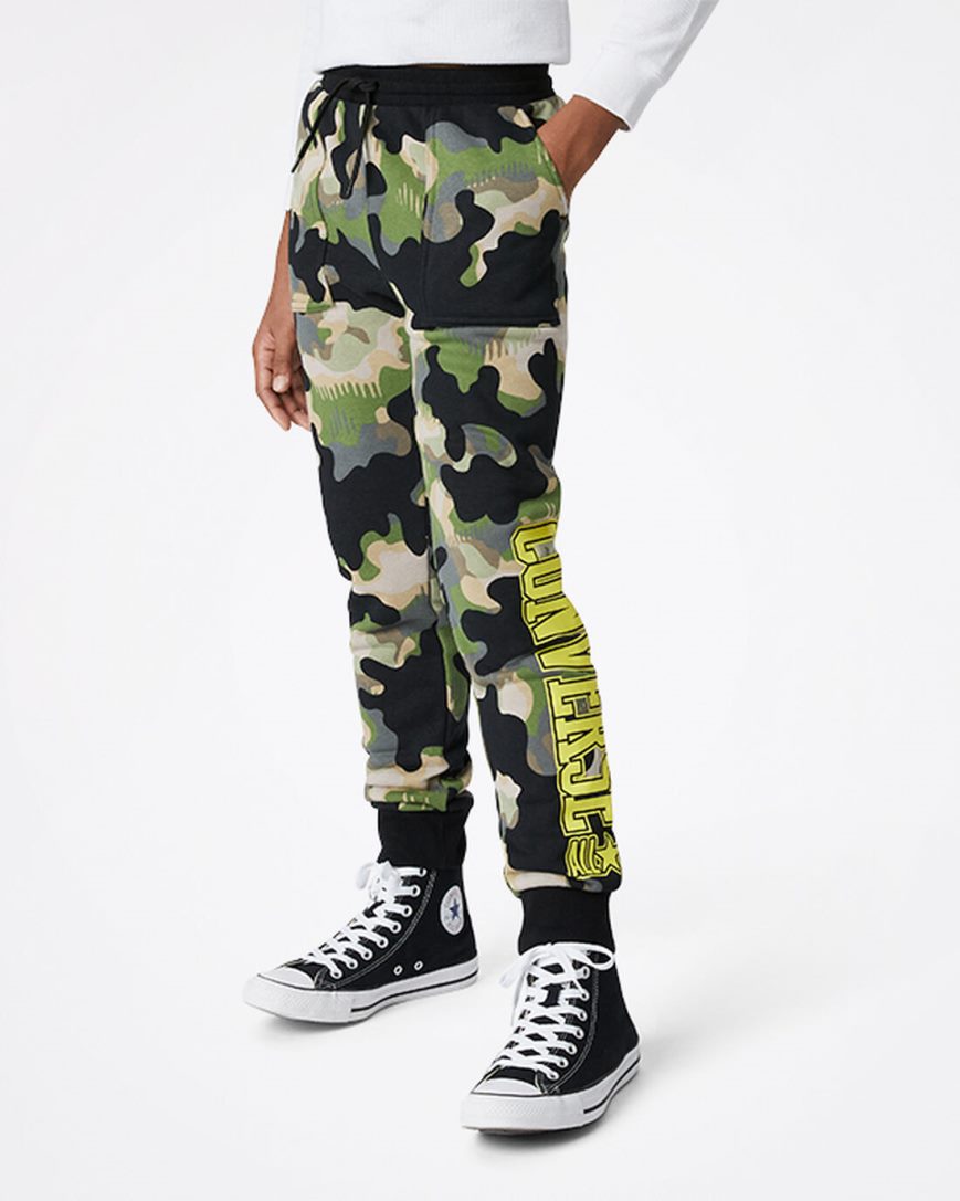 Boys\' Converse Camo Jogger Olive | AU 1E34CV